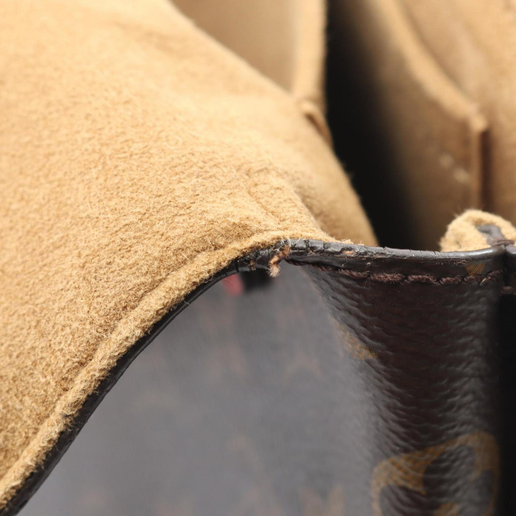 Louis Vuitton Brown Coquelicots Monogram Red Color Monogram Leather Handbag (Pre-Owned)