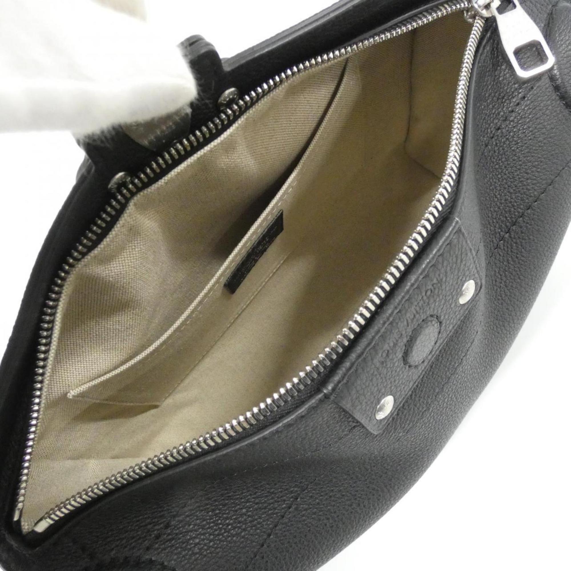 Louis Vuitton Black Leather Shoulder Bag (Pre-Owned)