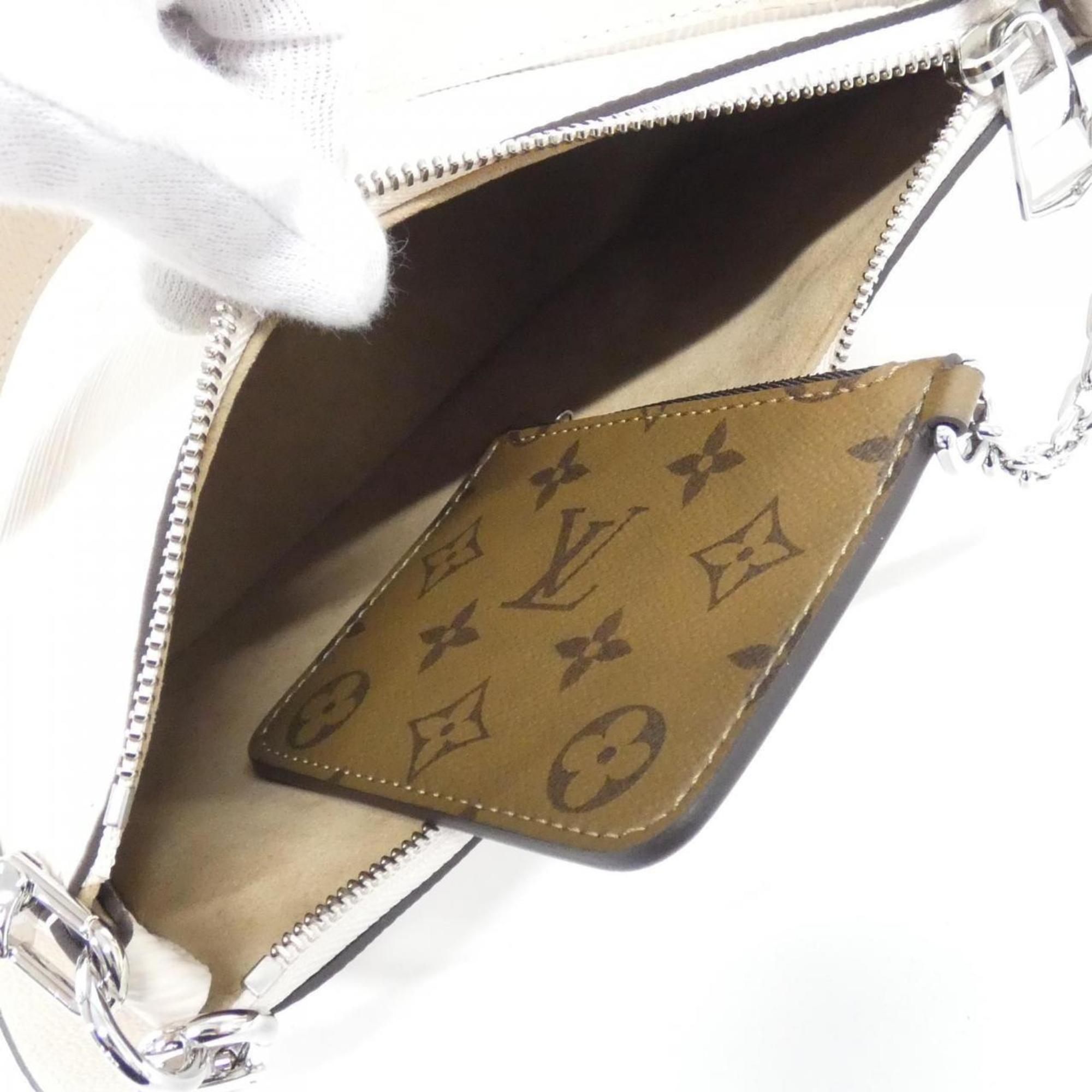 Louis Vuitton Ivory Leather Shoulder Bag (Pre-Owned)