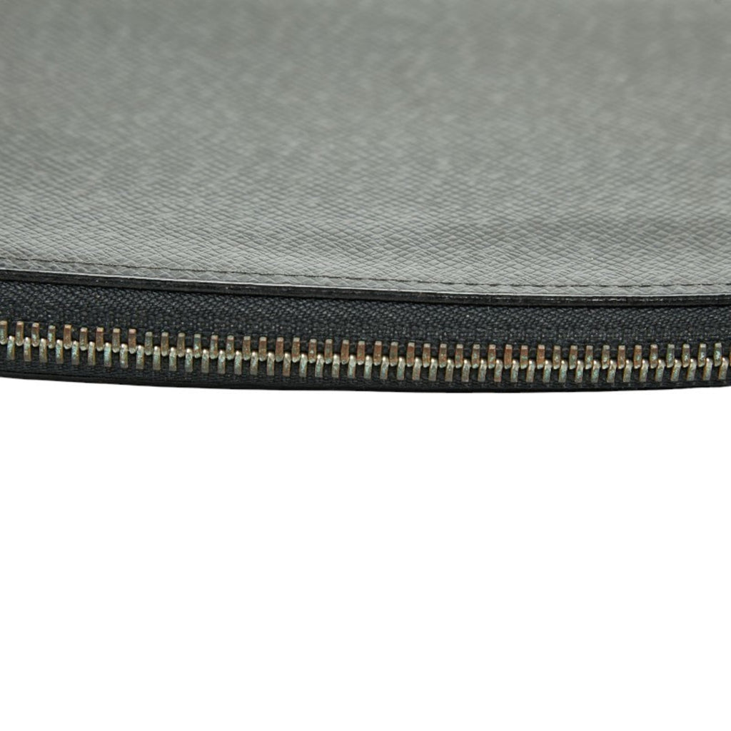 Louis Vuitton Ardoise Black Leather Pouch (Pre-Owned)