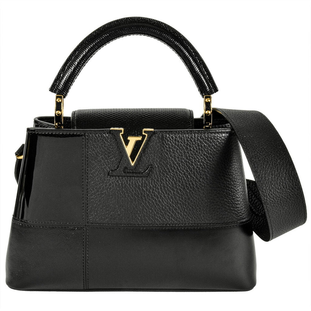 Louis Vuitton Black Leather Handbag (Pre-Owned)
