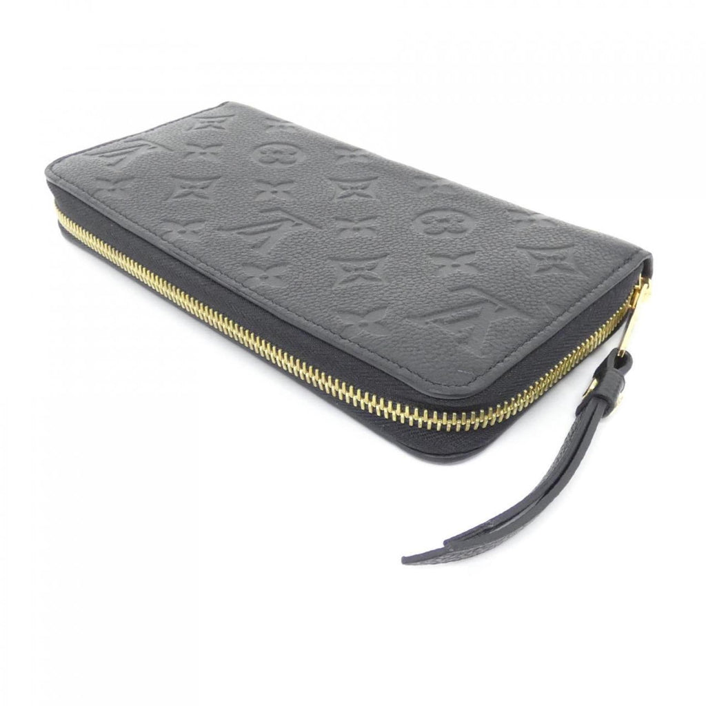 Louis Vuitton Black Leather Long Wallet (Bi-Fold) (Pre-Owned)