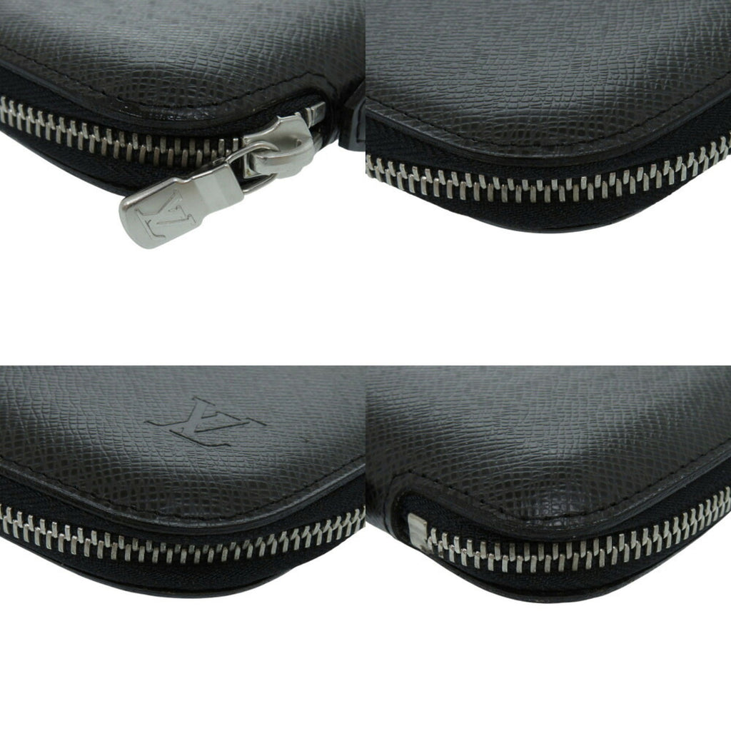 Louis Vuitton Black Taiga Leather Long Wallet (Bi-Fold) (Pre-Owned)