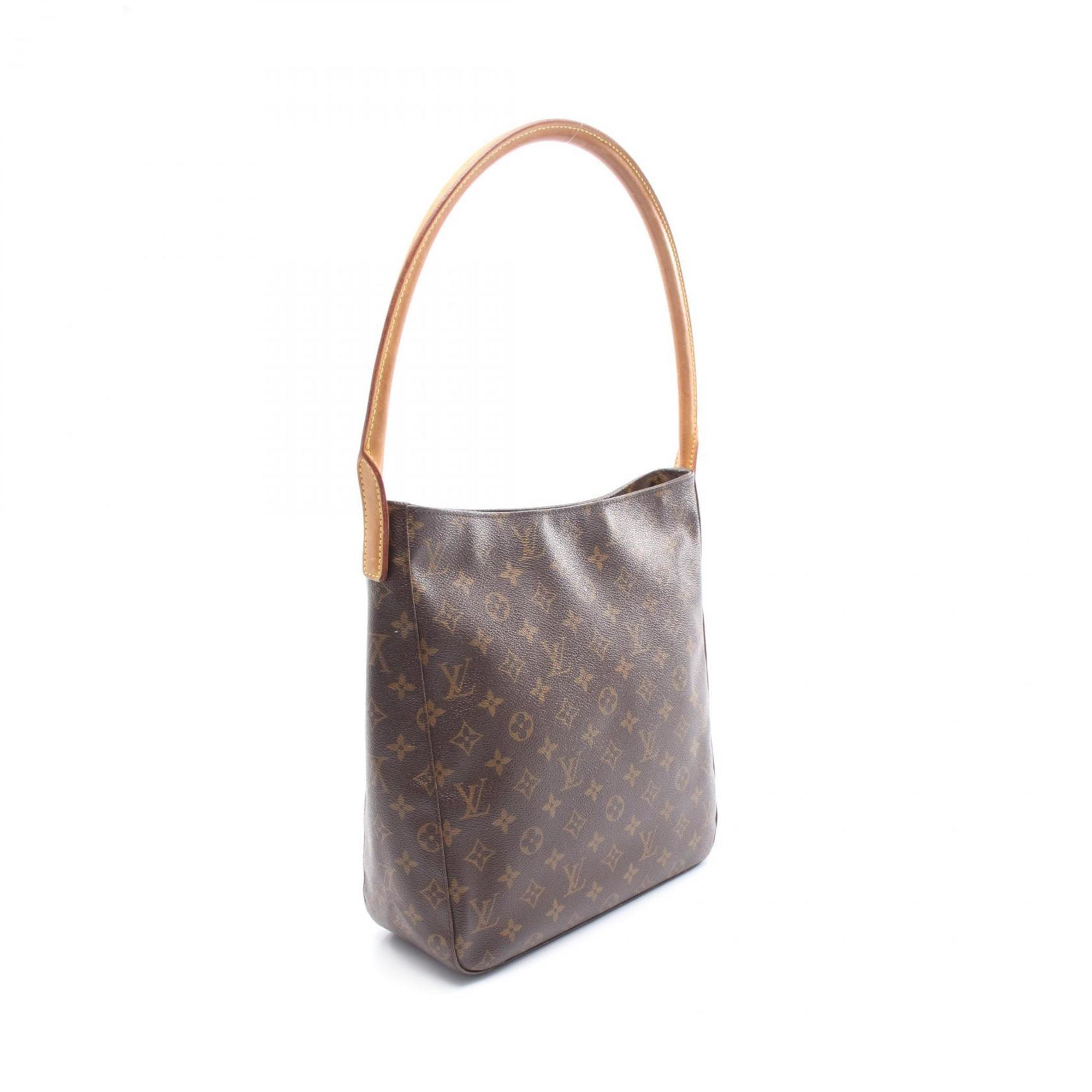 Louis Vuitton Monogram Brown Coated Canvas Leather Shoulder Bag (Pre-Owned)