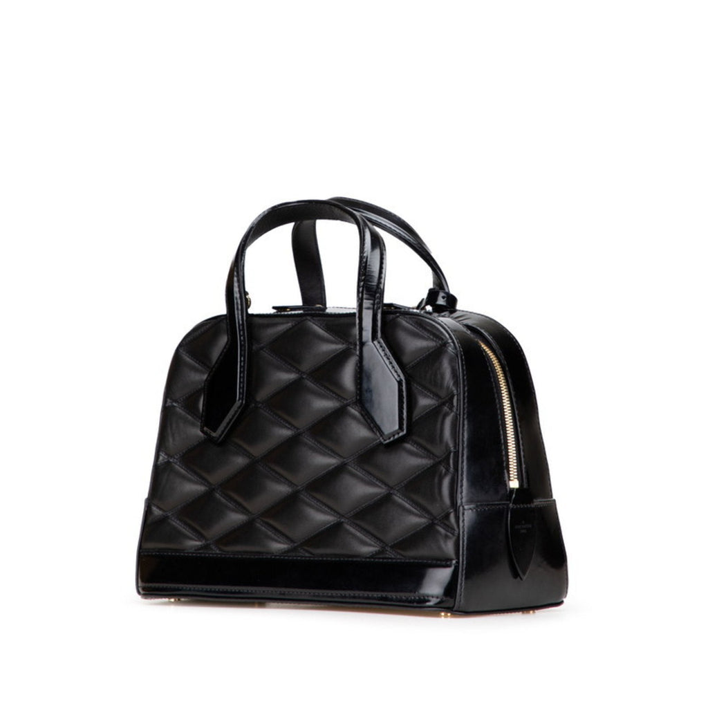 Louis Vuitton Black Leather Handbag Shoulder Bag (Pre-Owned)