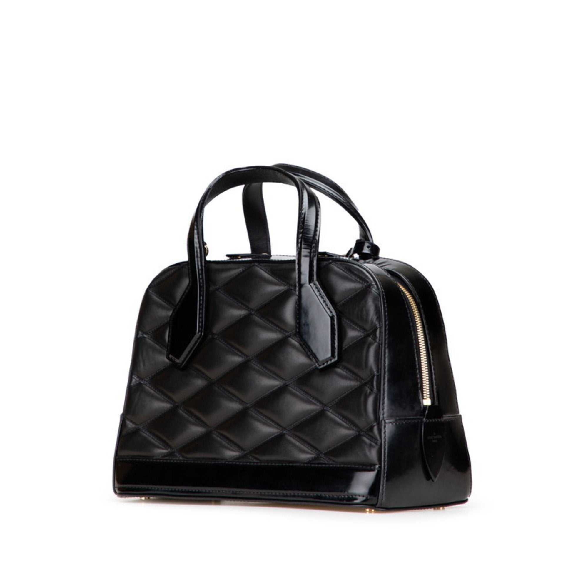 Louis Vuitton Black Leather Handbag Shoulder Bag (Pre-Owned)