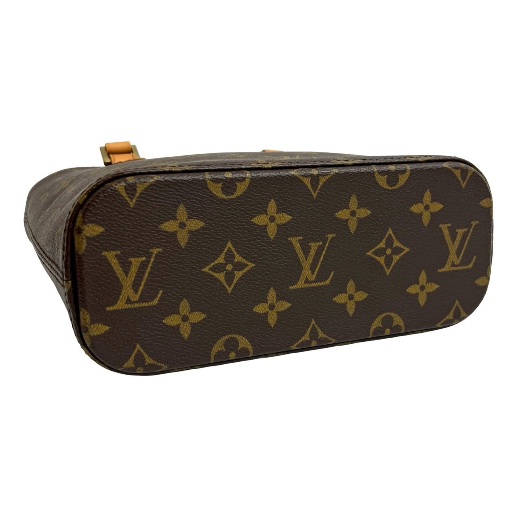 Louis Vuitton Brown Leather Pvc Handbag Tote Bag (Pre-Owned)