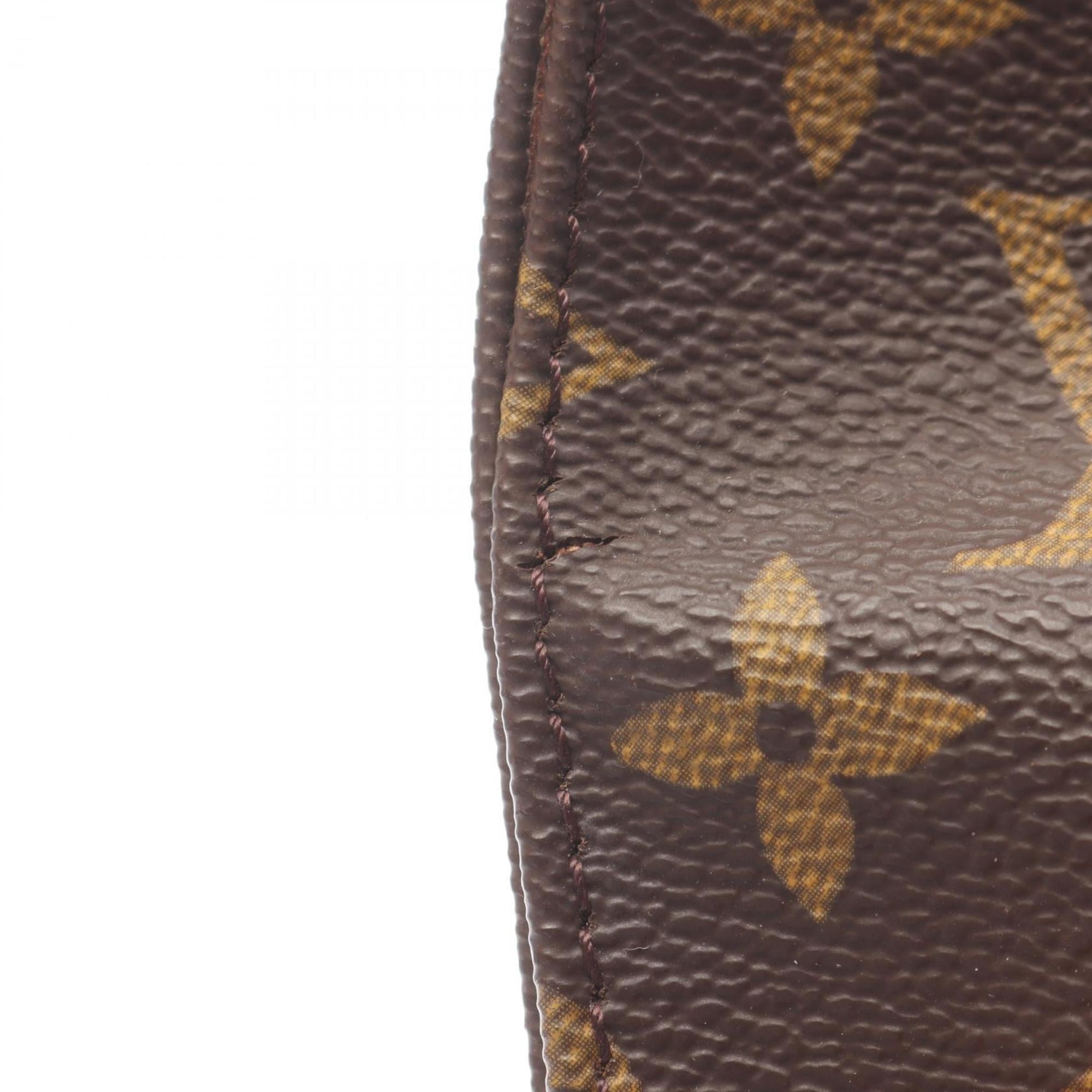 Louis Vuitton Brown Coated Canvas Leather Shoulder Bag (Pre-Owned)