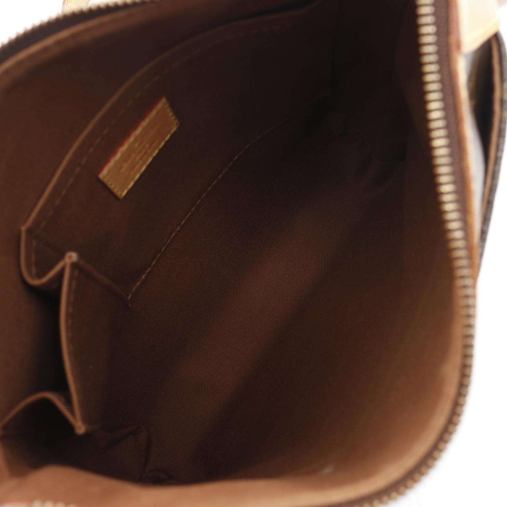 Louis Vuitton Monogram Brown Coated Canvas Leather Shoulder Bag (Pre-Owned)