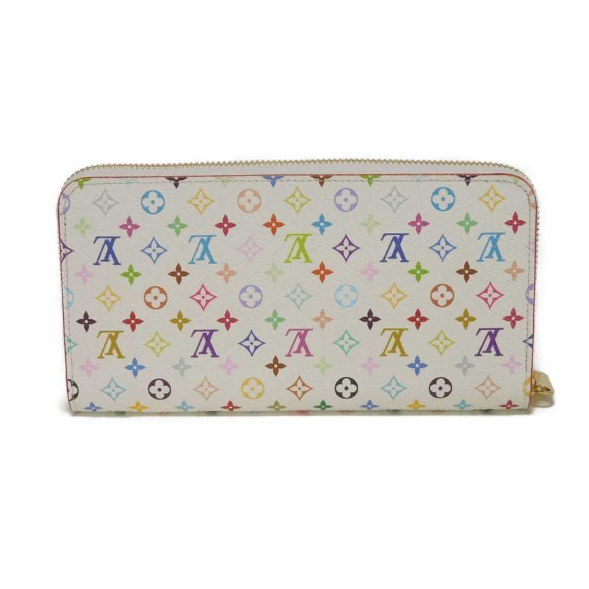 Louis Vuitton Monogram Multi-Color Pink White Monogram Multicolore Canvas Leather Long Wallet (Bi-Fold) (Pre-Owned)