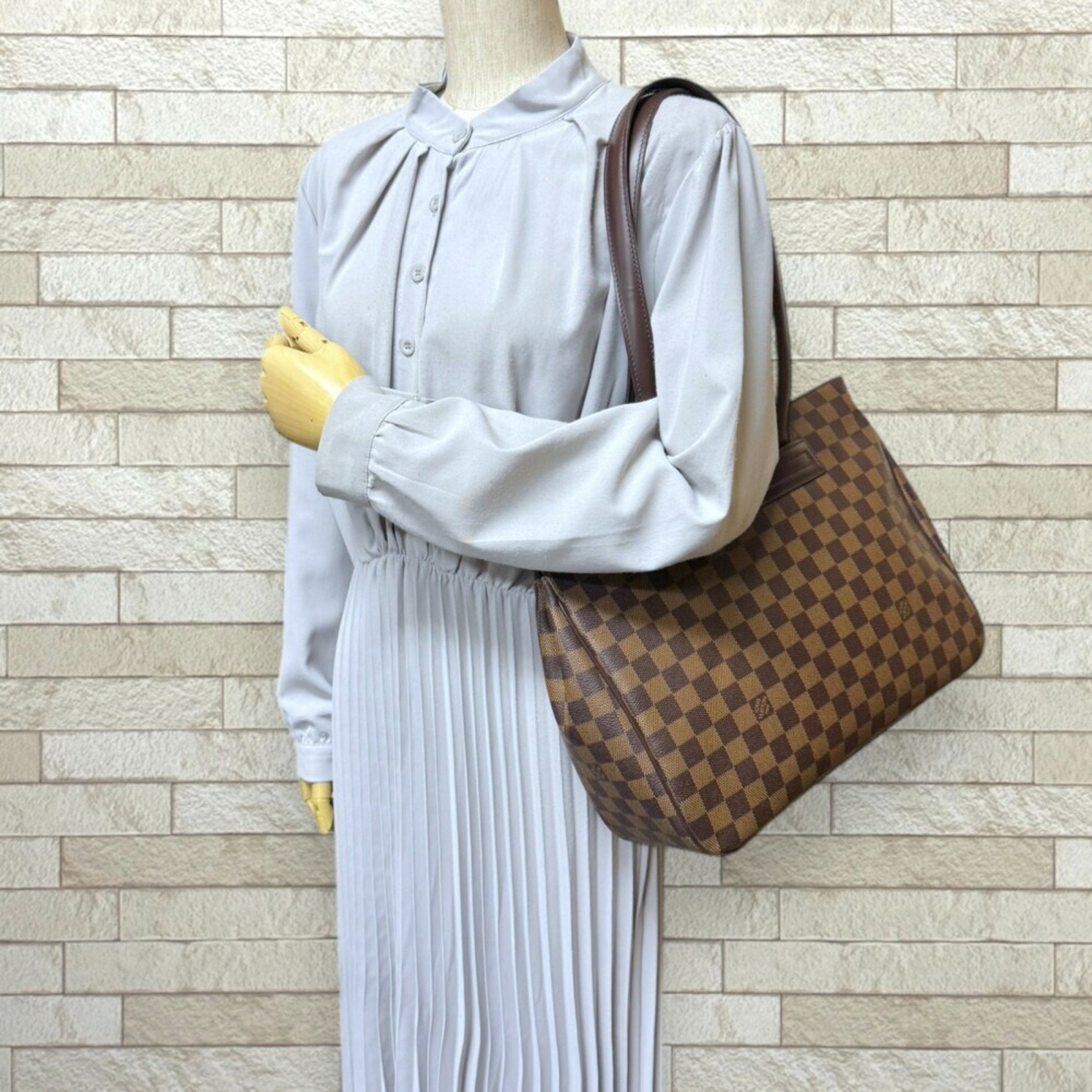 Louis Vuitton Damier Brown Damier Canvas Damier Canvas Tote Bag (Pre-Owned)