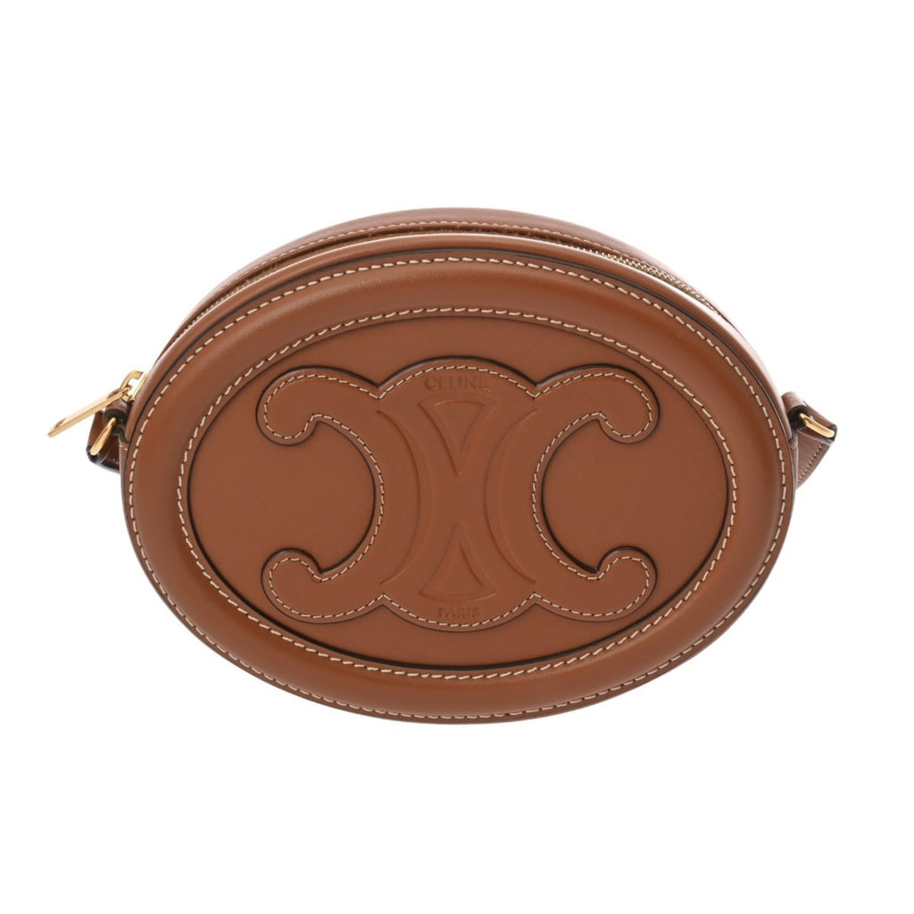 Triomphe Oval Crossbody Bag Leather