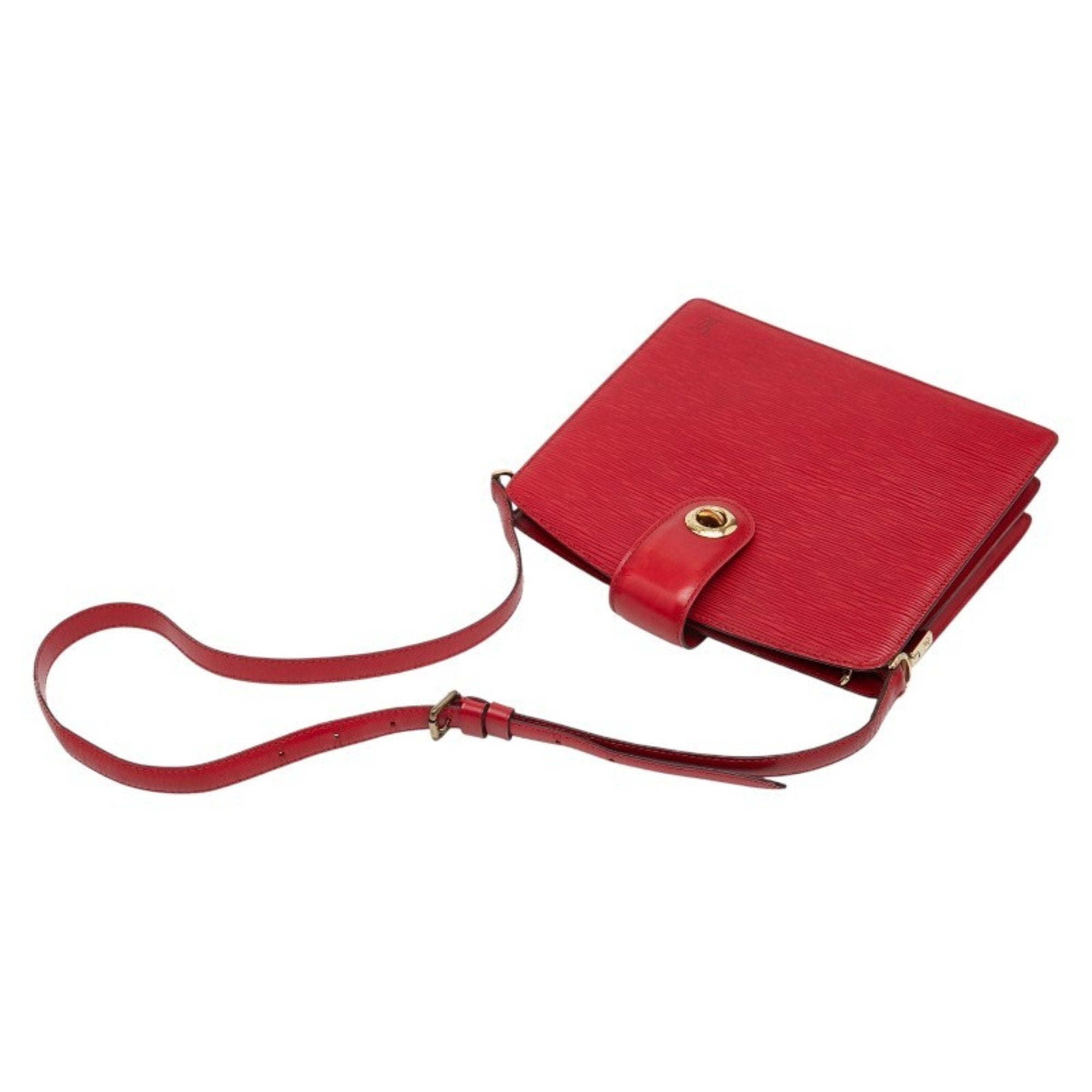 Louis Vuitton Castilian Red Leather Shoulder Bag (Pre-Owned)