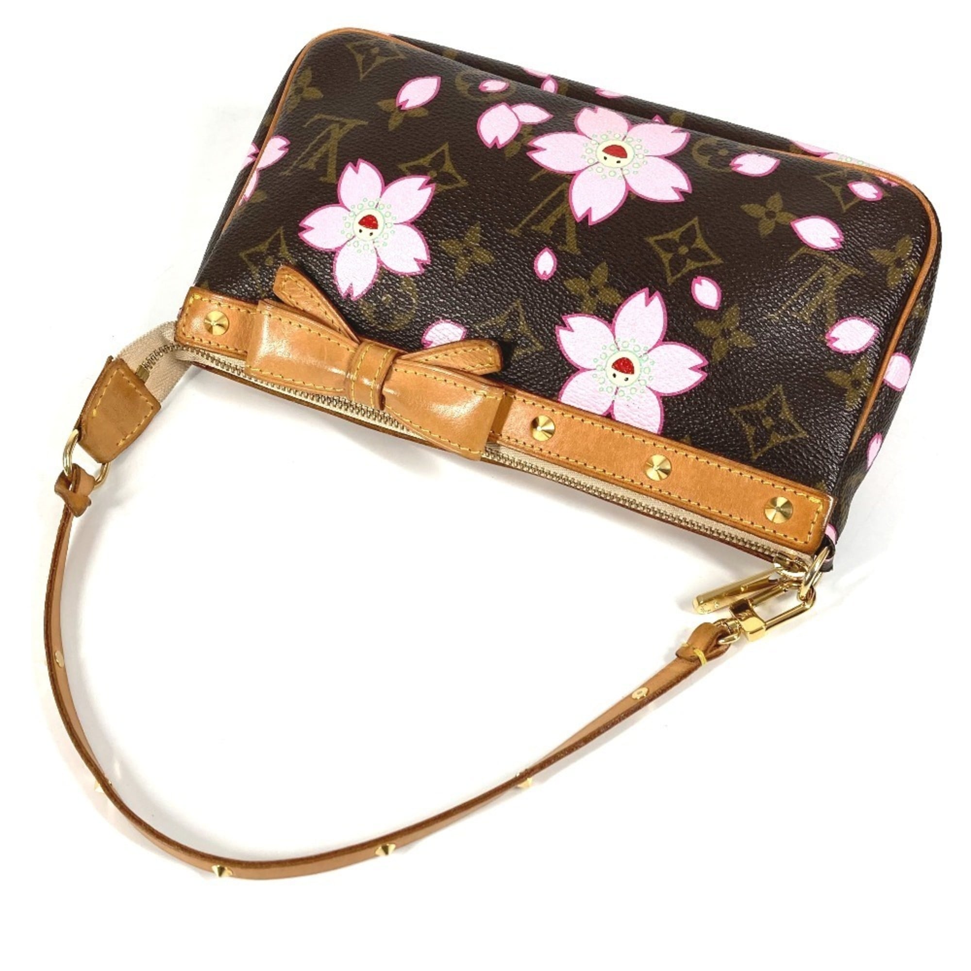 Louis Vuitton Monogram Cherry Blossom Brown Pink Monogram Handbag Shoulder Bag (Pre-Owned)