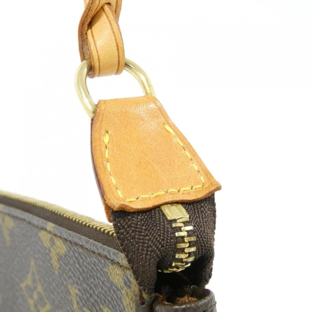 Louis Vuitton Marron Coated Canvas Pochette Pouch (Pre-Owned)