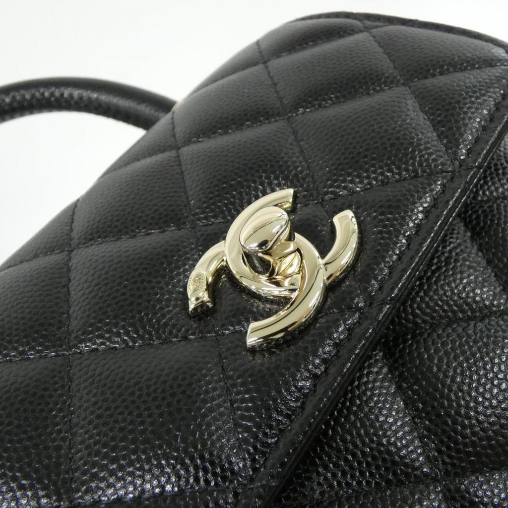 Coco Top Handle Bag Quilted Caviar Extra Mini