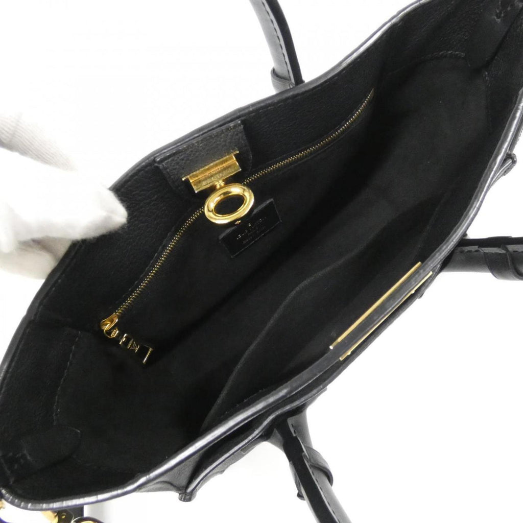 Louis Vuitton Black Leather Coated Canvas Handbag (Pre-Owned)