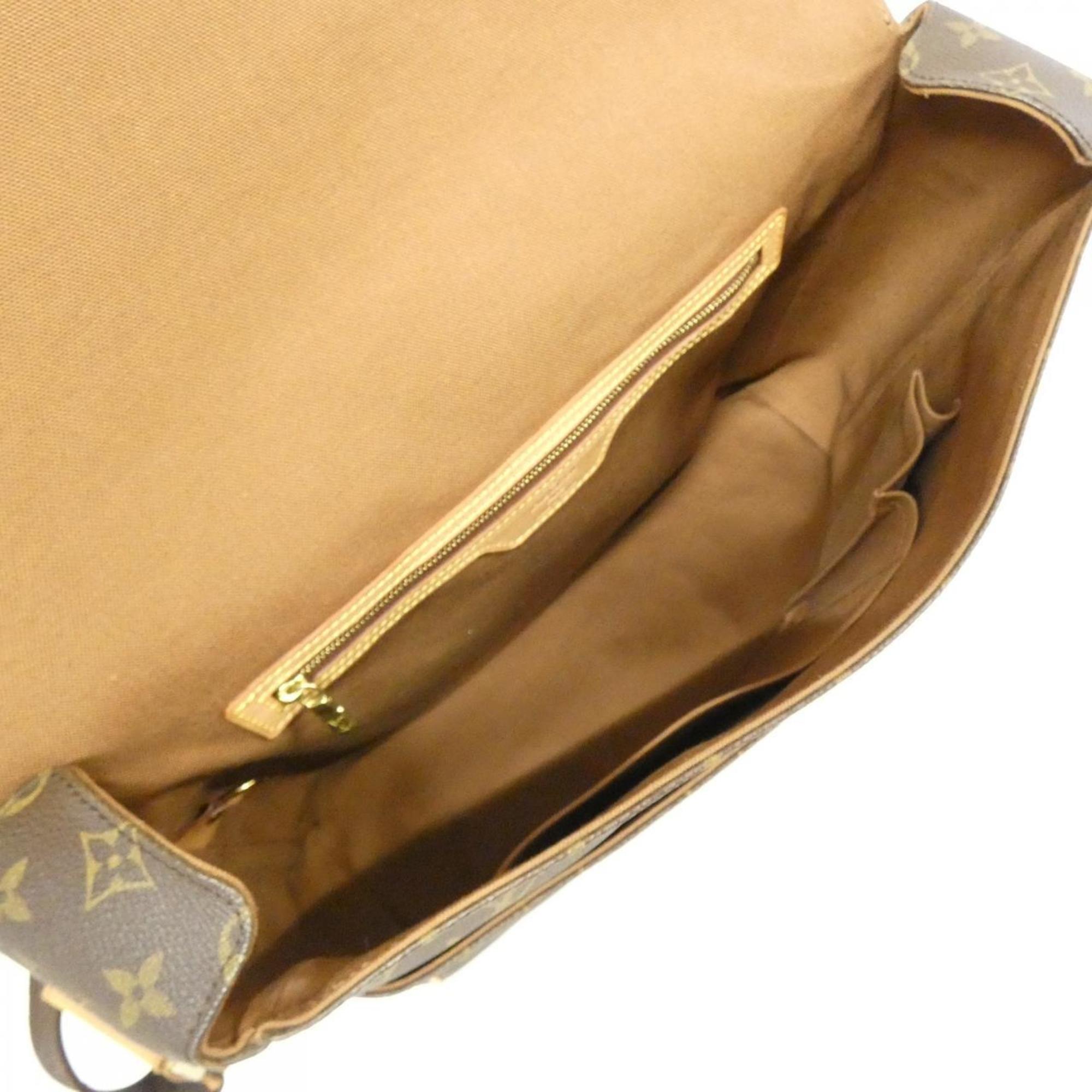 Louis Vuitton Marron Coated Canvas Shoulder Bag (Pre-Owned)
