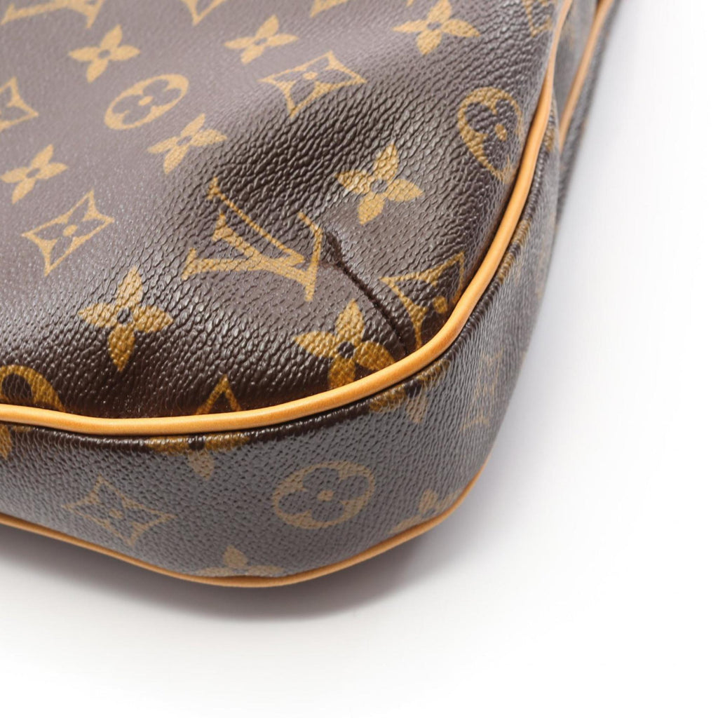 Louis Vuitton Brown Coated Canvas Leather Shoulder Bag (Pre-Owned)