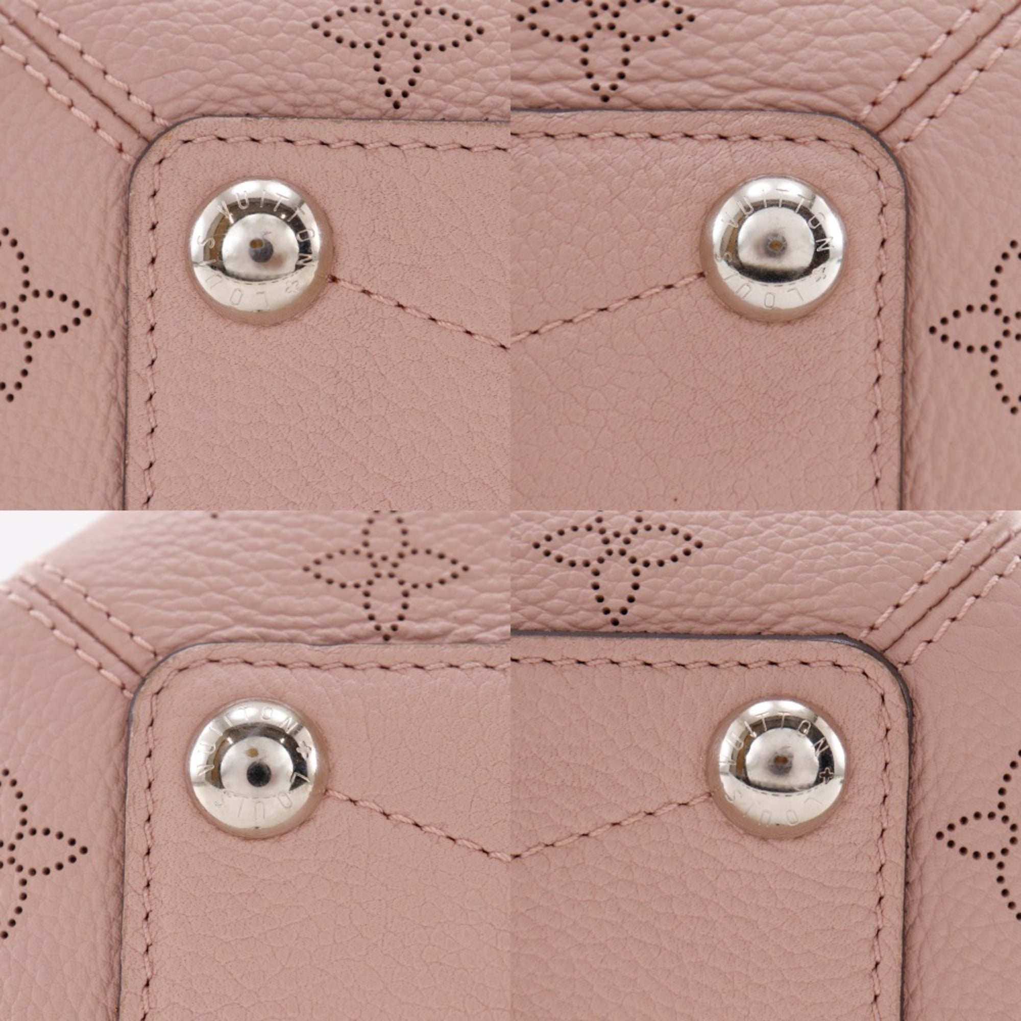 Louis Vuitton Magnolia Pink Mahina Leather Monogram Shoulder Bag (Pre-Owned)