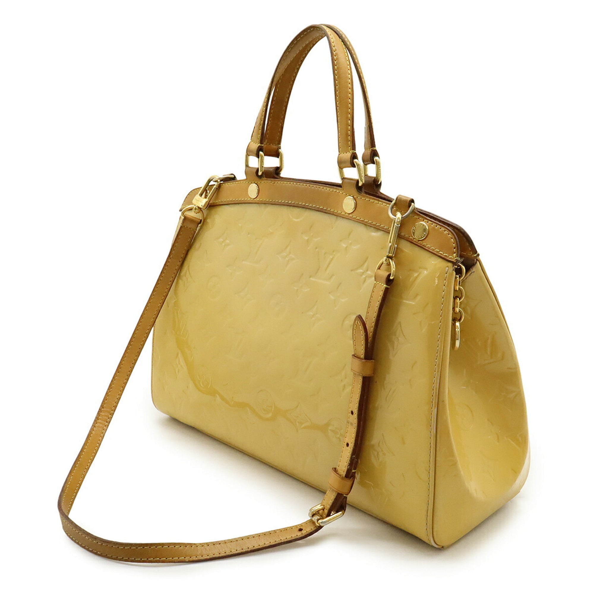 Louis Vuitton Beige Dune Monogram Vernis Handbag Shoulder Bag Tote Bag (Pre-Owned)