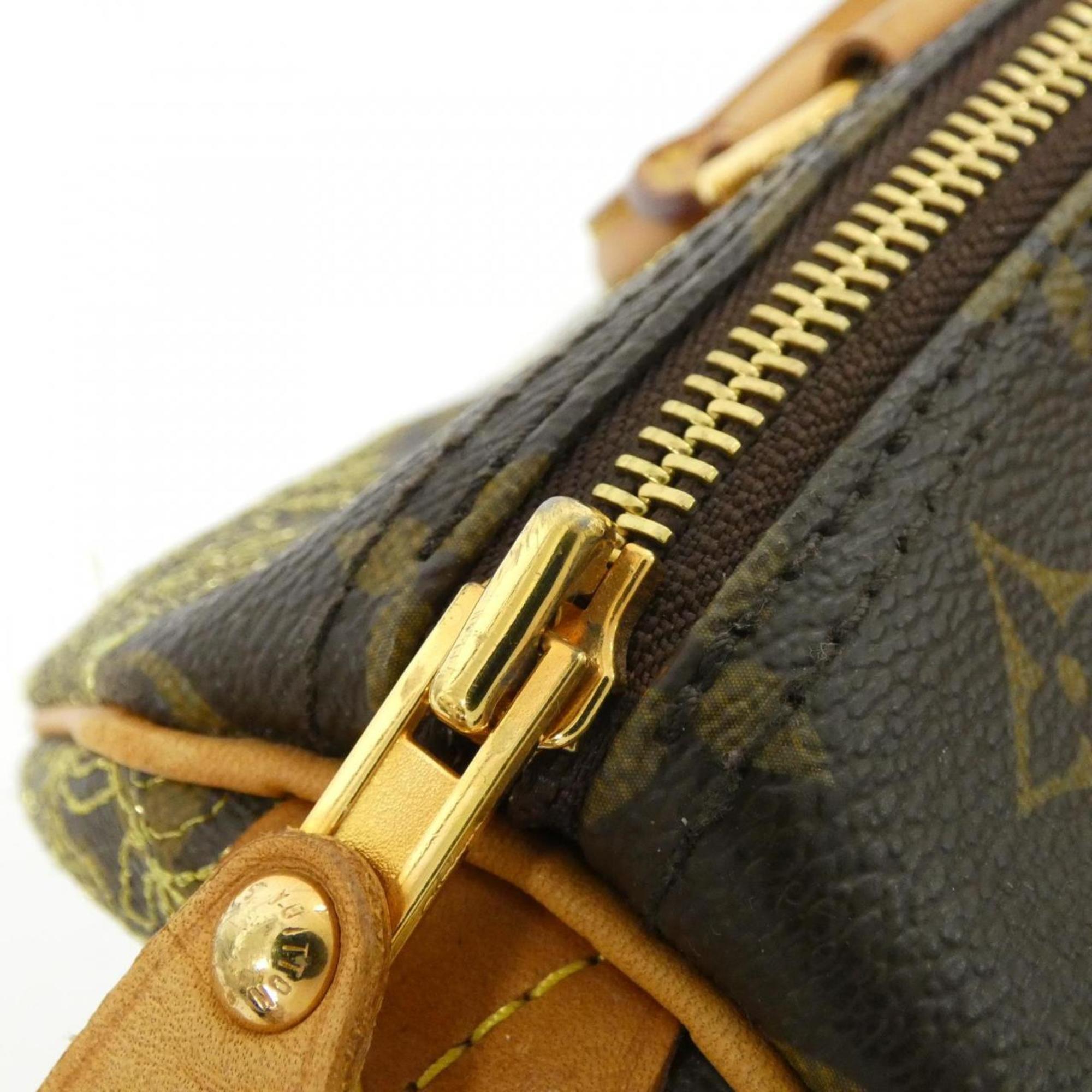 Louis Vuitton Brown Coated Canvas Boston Bag (Pre-Owned)