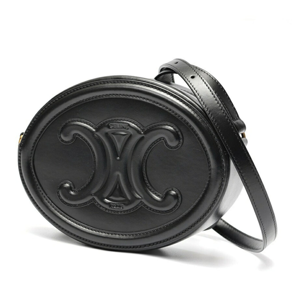 Triomphe Oval Crossbody Bag Leather