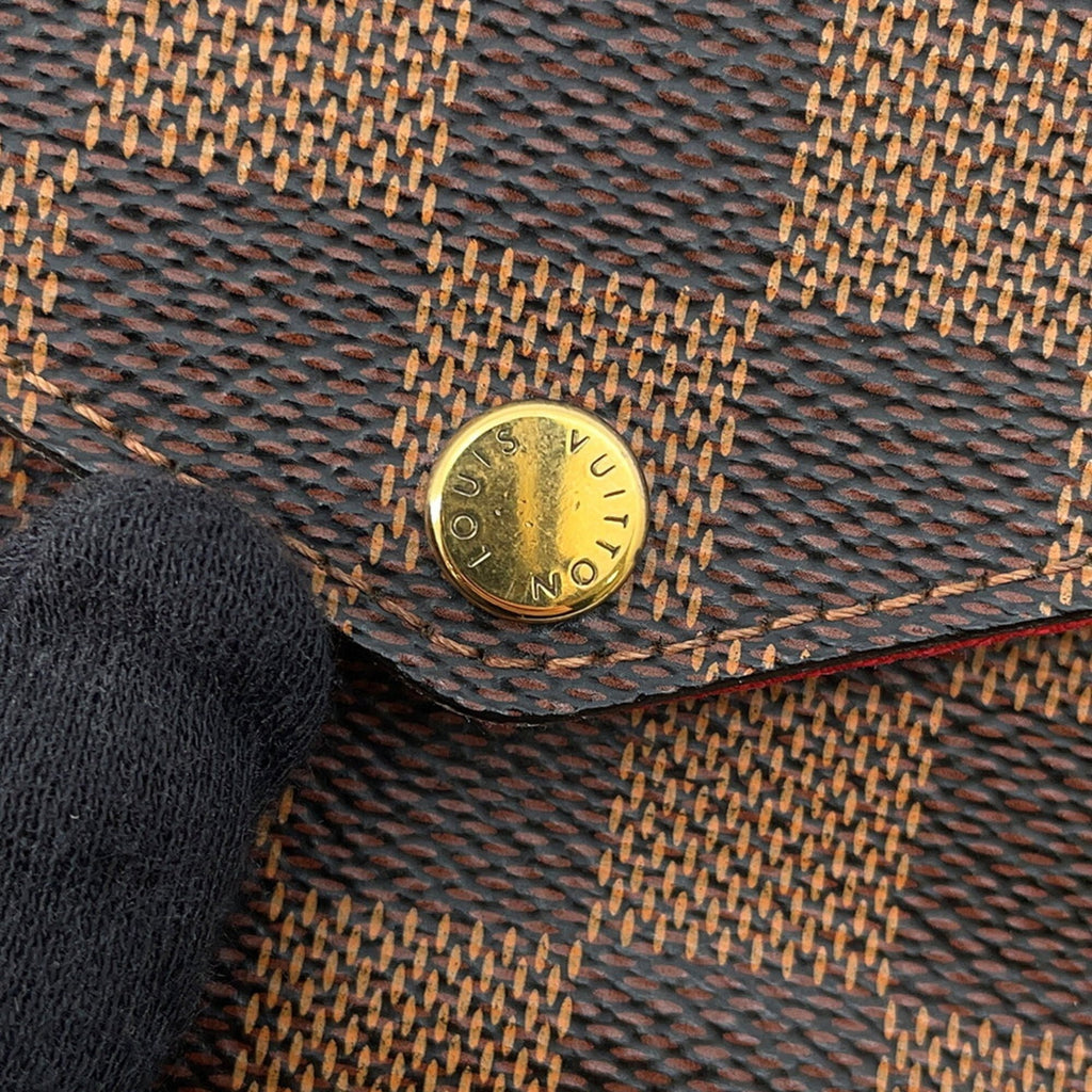 Louis Vuitton Damier Damier Canvas Ebene Red Color Pochette (Pre-Owned)