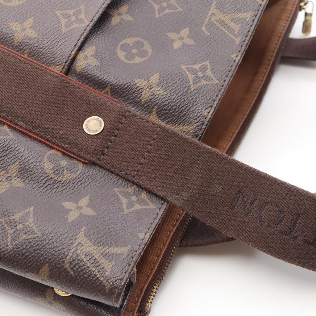 Louis Vuitton Brown Coated Canvas Leather Tote Bag (Pre-Owned)