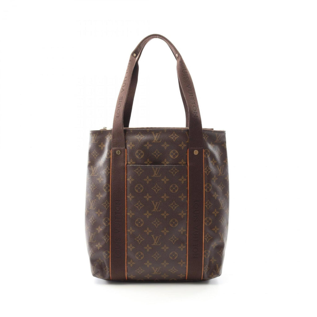 Louis Vuitton Monogram Brown Coated Canvas Leather Tote Bag (Pre-Owned)