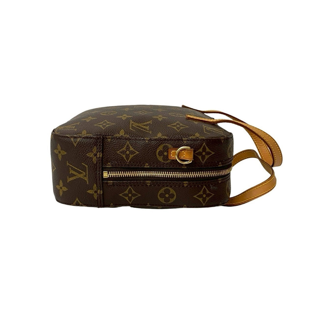 Louis Vuitton Brown Leather Pvc Handbag Shoulder Bag (Pre-Owned)