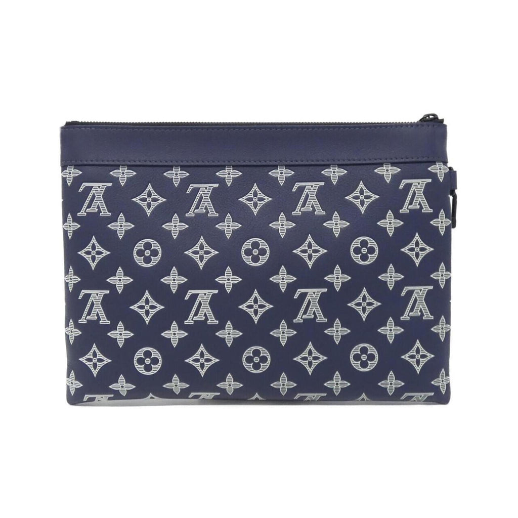 Louis Vuitton Navy Leather Handbag (Pre-Owned)