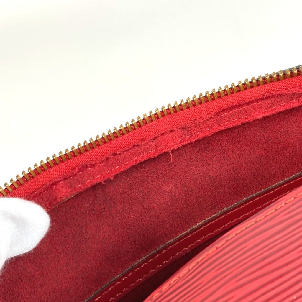 Louis Vuitton Castilian Red Red Color Epi Leather Handbag Shoulder Bag (Pre-Owned)