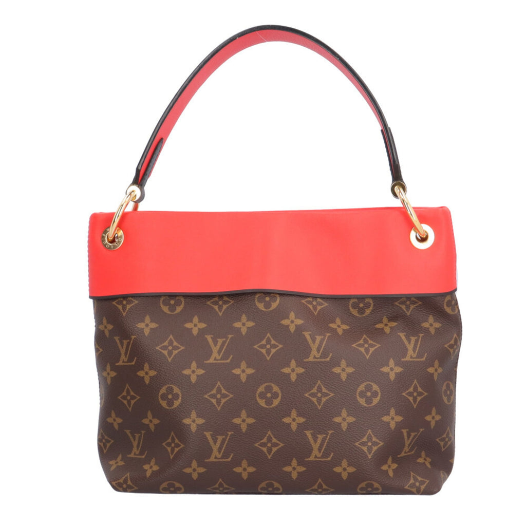 Louis Vuitton Brown Red Color Monogram Canvas Shoulder Bag (Pre-Owned)