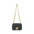 Louis Vuitton Black Leather Shoulder Bag (Pre-Owned)