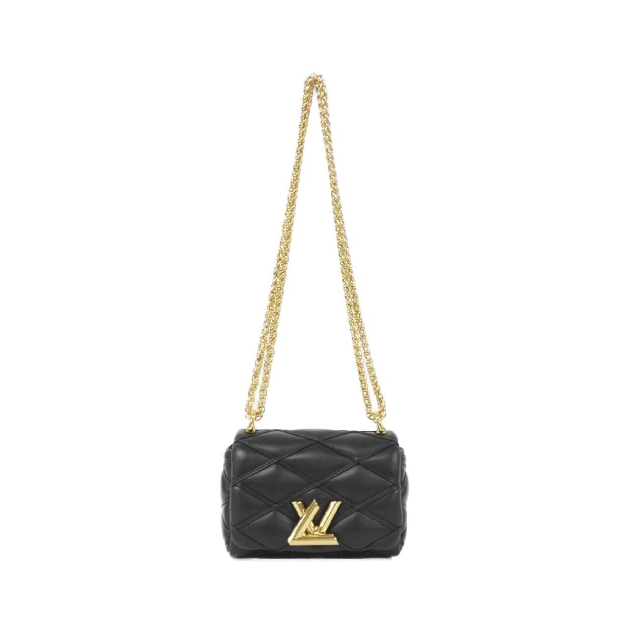 Louis Vuitton Black Leather Shoulder Bag (Pre-Owned)