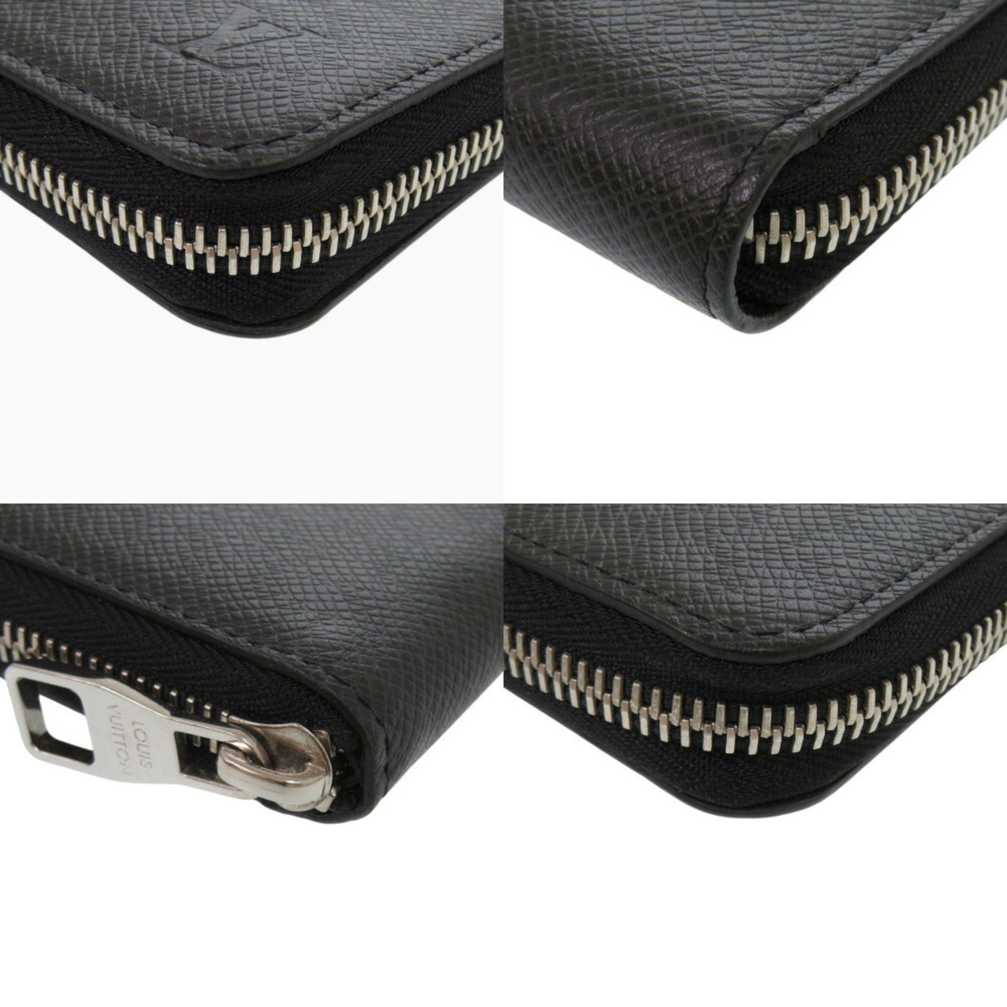 Louis Vuitton Black Noir Taiga Leather Coin Purse/Coin Case (Pre-Owned)