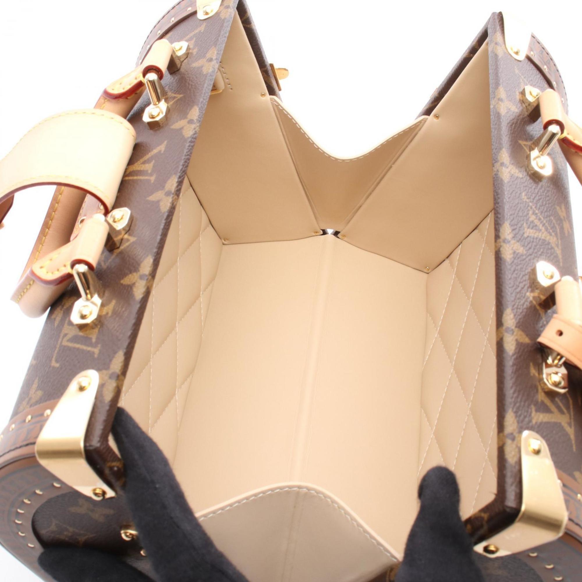 Louis Vuitton Brown Coated Canvas Leather Handbag (Pre-Owned)