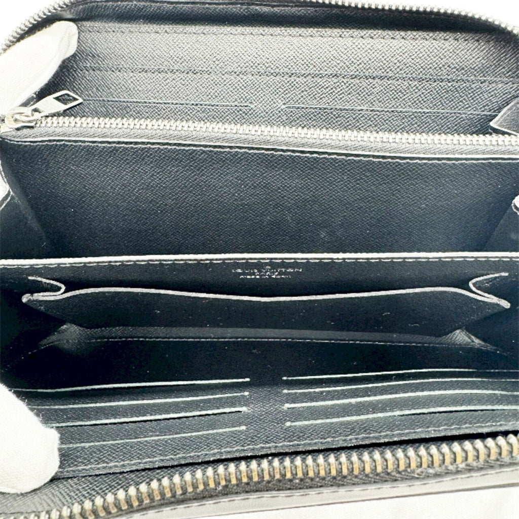 Louis Vuitton Black Gray Monogram Eclipse Monogram Eclipse Long Wallet (Bi-Fold) (Pre-Owned)