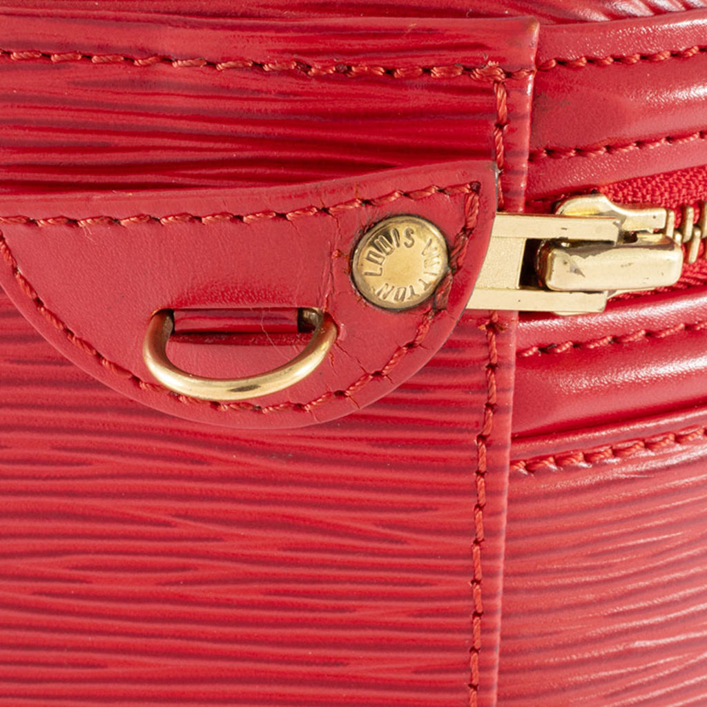 Louis Vuitton Castilian Red Epi Leather Handbag Vanity Bag (Pre-Owned)