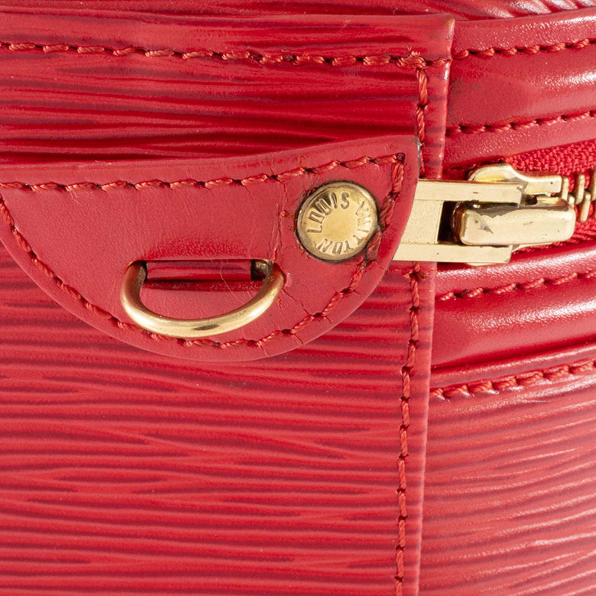 Louis Vuitton Castilian Red Epi Leather Handbag Vanity Bag (Pre-Owned)