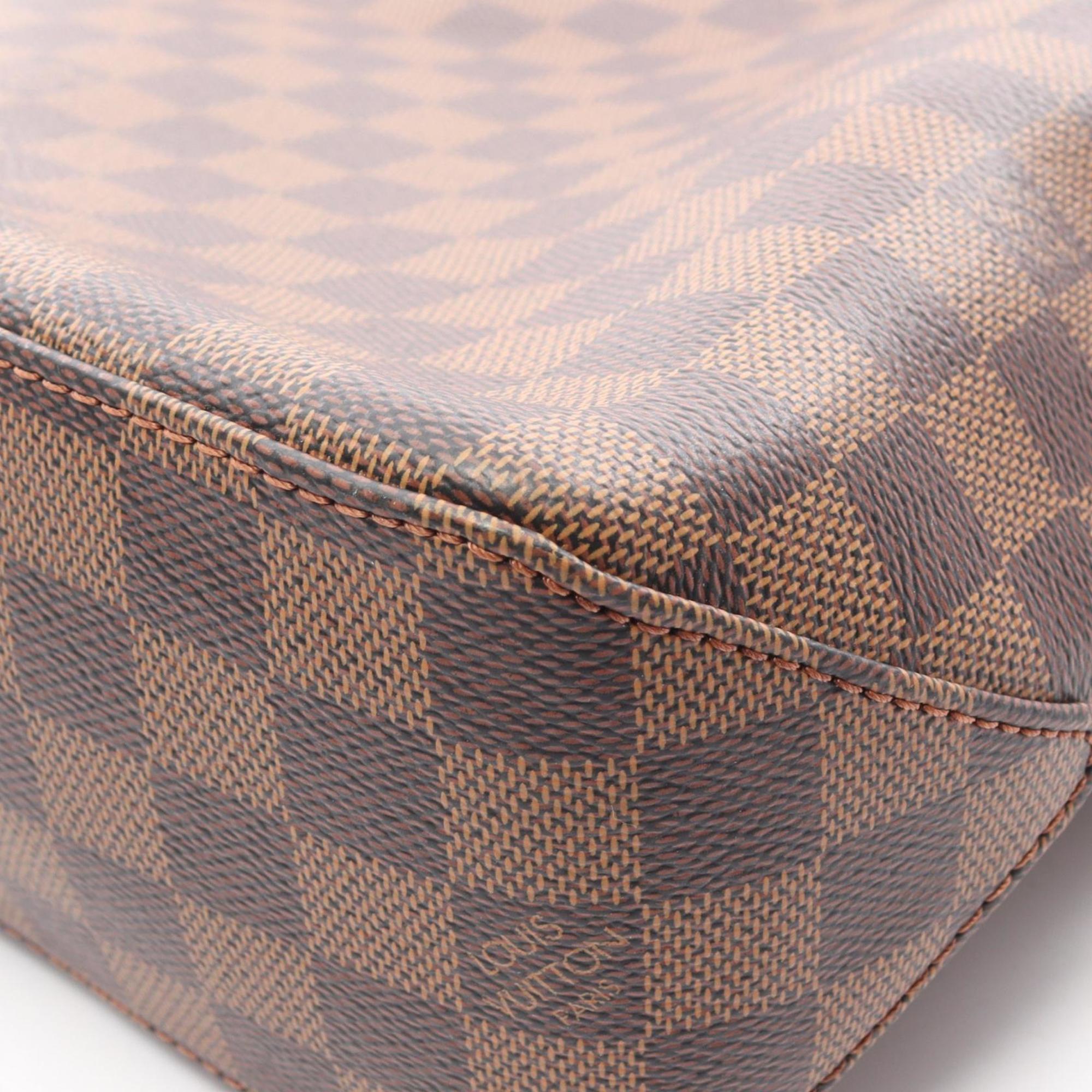 Louis Vuitton Brown Coated Canvas Leather Tote Bag (Pre-Owned)