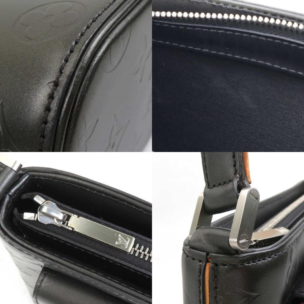 Louis Vuitton Black Gray Monogram Mat Shoulder Bag (Pre-Owned)