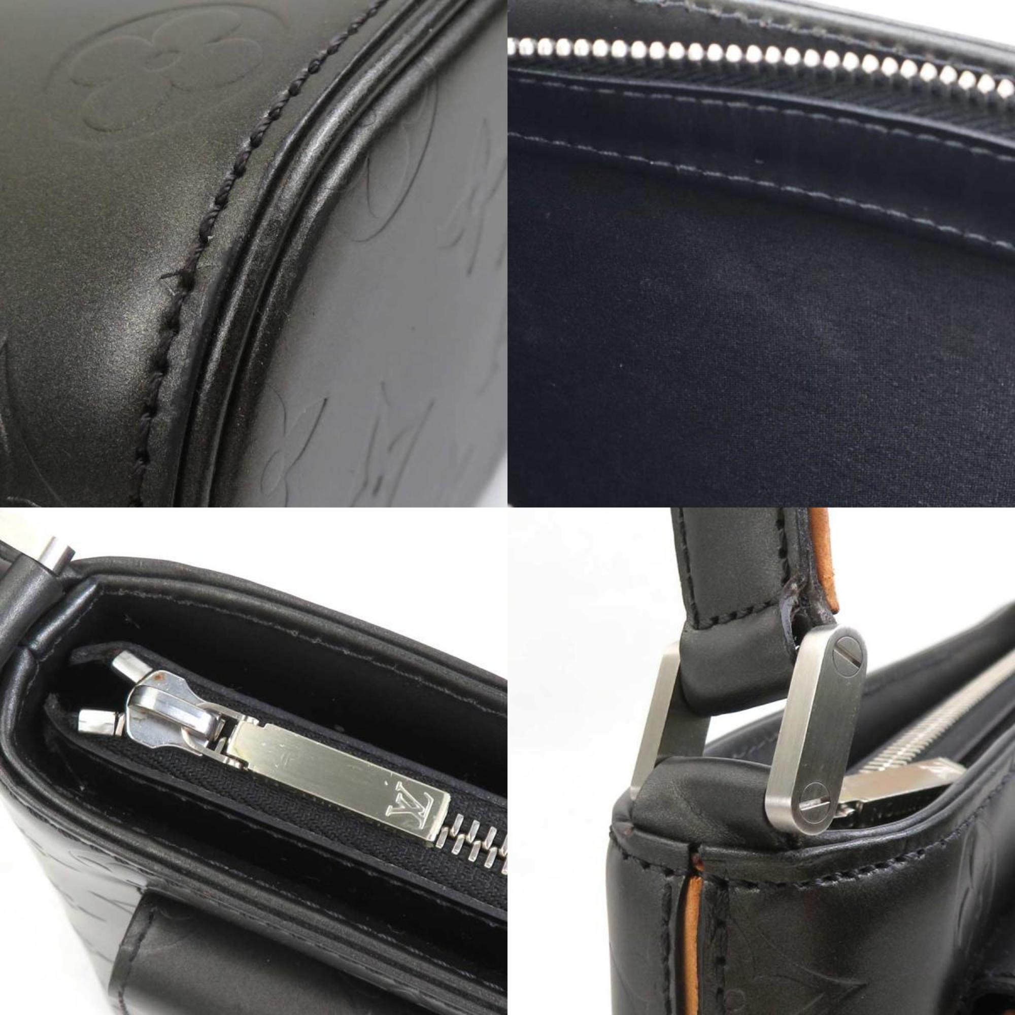 Louis Vuitton Black Gray Monogram Mat Shoulder Bag (Pre-Owned)
