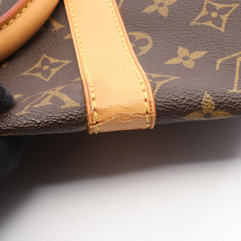 Louis Vuitton Brown Coated Canvas Leather Boston Bag (Pre-Owned)