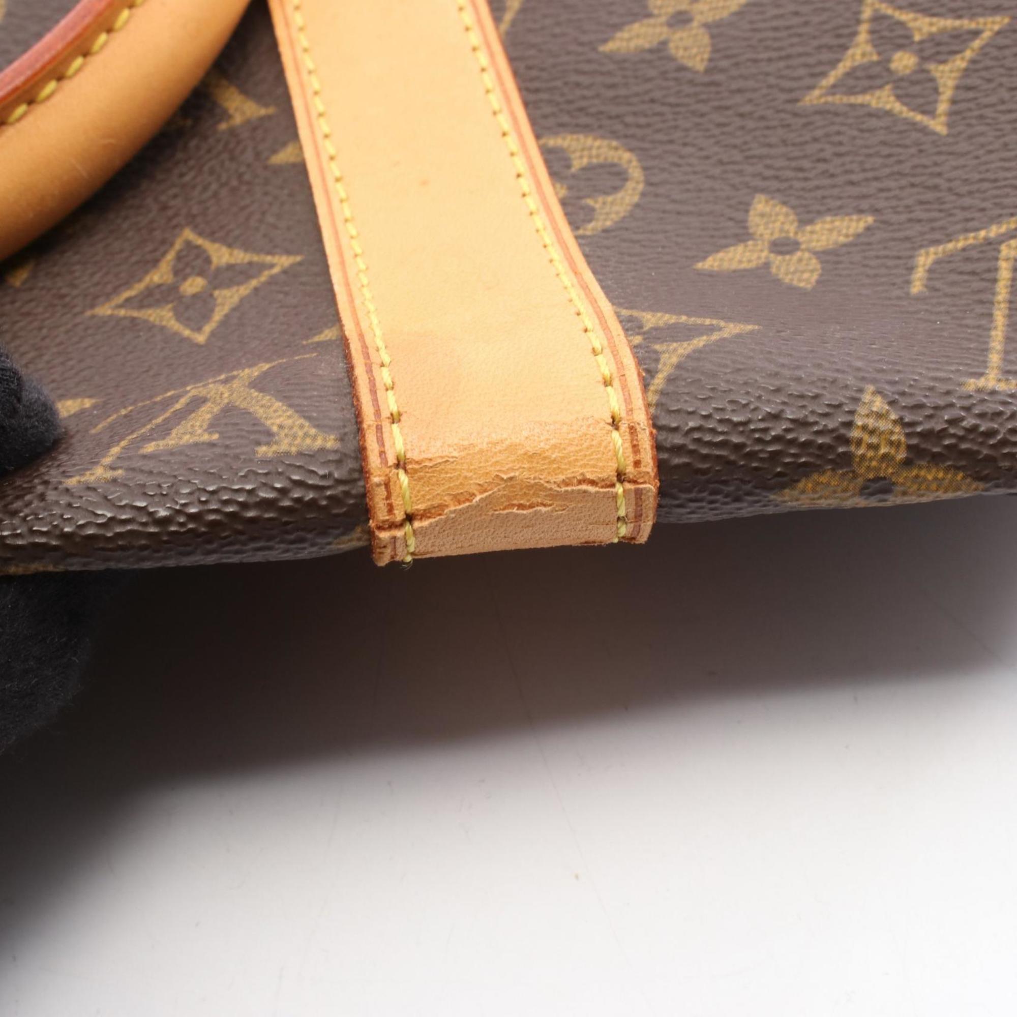 Louis Vuitton Brown Coated Canvas Leather Boston Bag (Pre-Owned)