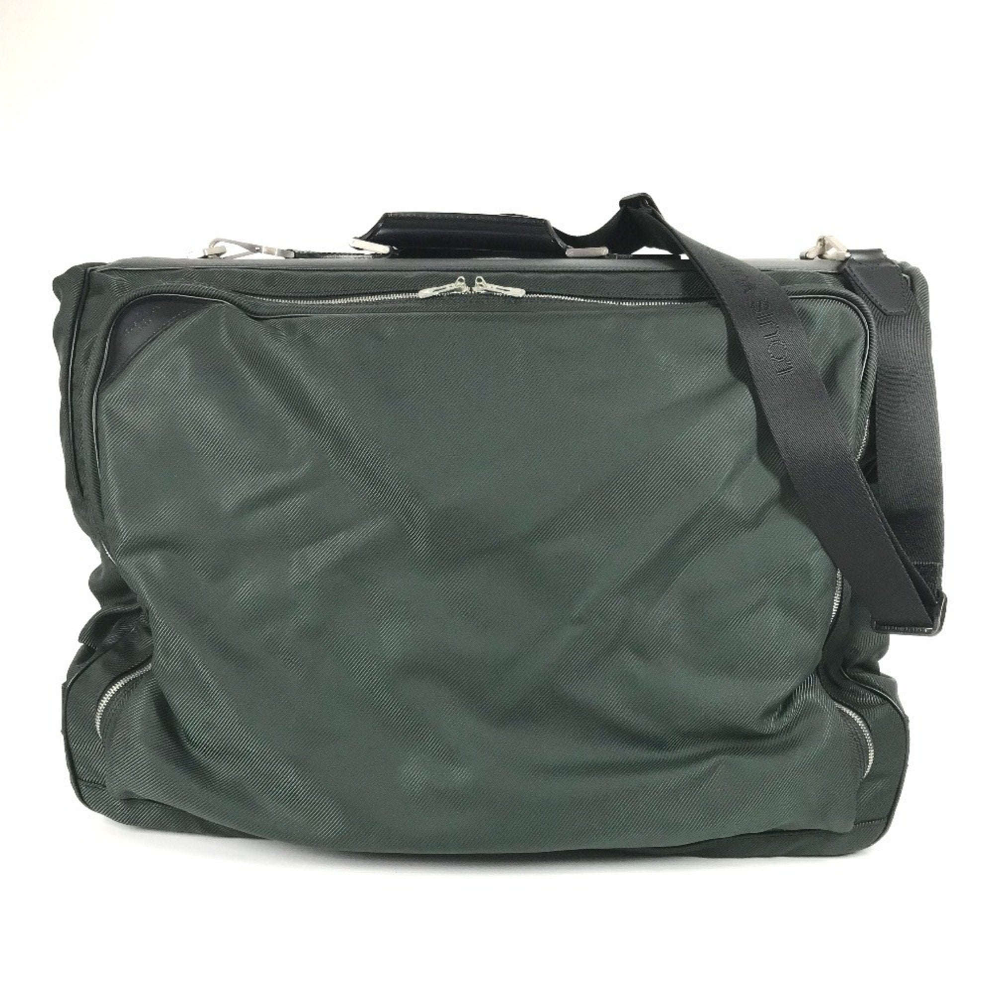 Louis Vuitton Black Episea Galle Khaki Taiga Leather Boston Bag Garment Case Handbag Shoulder Bag (Pre-Owned)