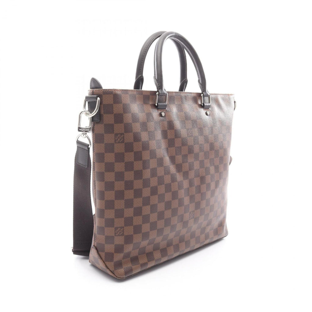 Louis Vuitton Brown Coated Canvas Leather Tote Bag (Pre-Owned)