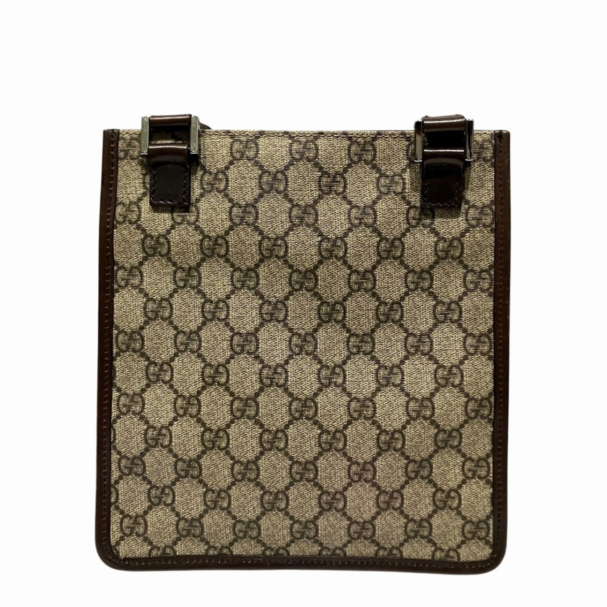 Flat Messenger Bag GG Coated Canvas Small