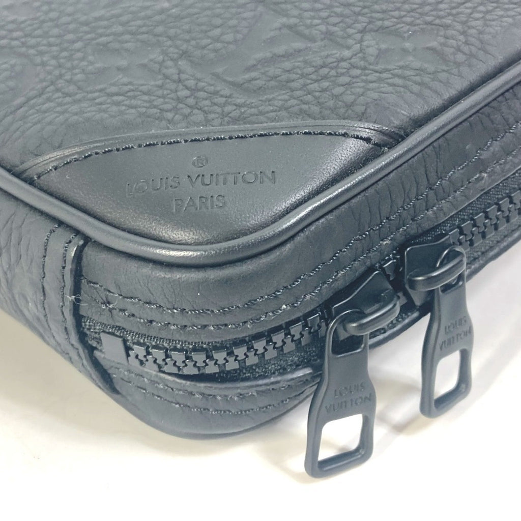 Louis Vuitton Black Orange Leather Shoulder Bag Sling Bag (Pre-Owned)